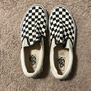 Black Checker Vans